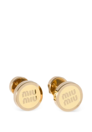 Miu Miu logo circle earrings - Gold