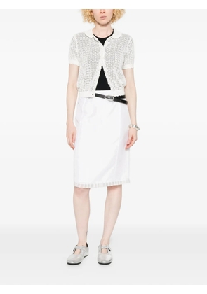 DUNST pleated midi skirt - White