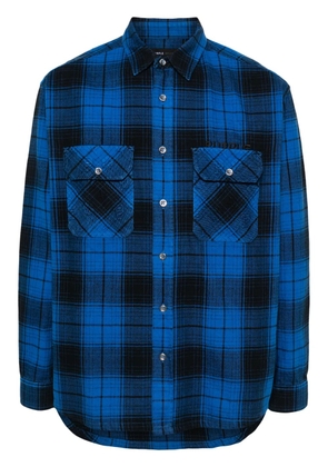 Purple Brand plaid-check flannel shirt - Blue