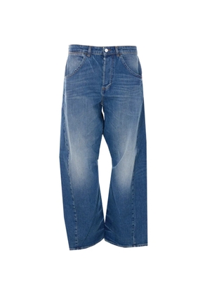 AMISH slub wrinkled jeans - Blue