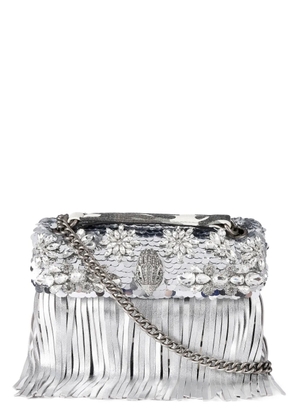 Kurt Geiger London medium Kensington Fringe shoulder bag - Silver