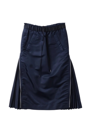 sacai pleated midi skirt - Blue