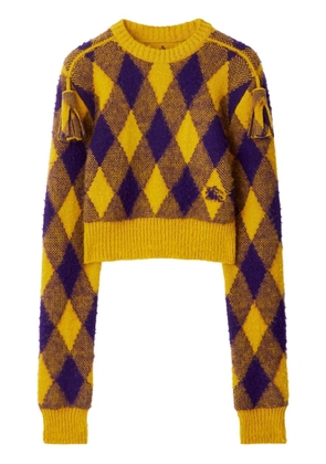 Burberry Equestrian Knight-motif wool jumper - Yellow