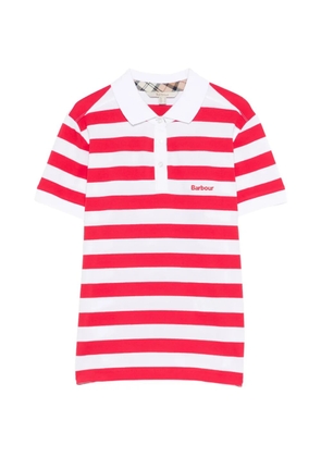 Barbour striped polo top - White