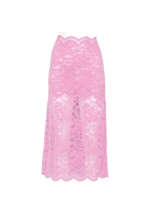 Rabanne lace pencil midi skirt - Pink