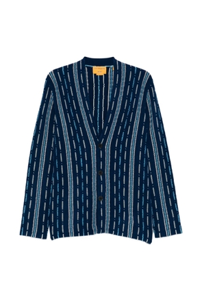 Guest In Residence striped V-neck cardigan - Blue