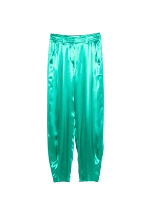 Genny pleated tapered trousers - Green