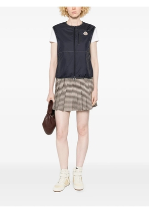 Moncler checked pleated mini skirt - Brown