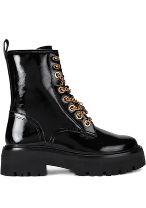 Kurt Geiger London Matilda Charm patent leather boots - Black