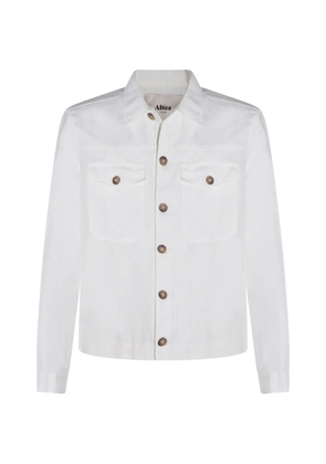 Altea button flap pocket jacket - White