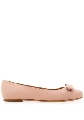 Ferragamo Varina leather ballerina shoes - Pink