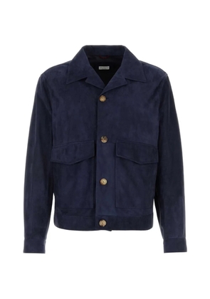 Brunello Cucinelli suede jacket - Blue