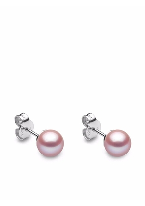 Yoko London 18kt white gold Classic 6mm Freshwater pearl stud earrings - Silver