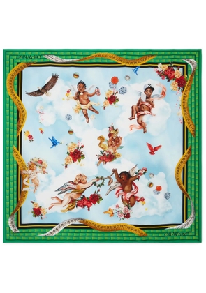 Off-White Clouds Arrows scarf - Blue