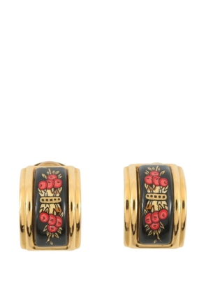 Hermès Pre-Owned 20th Century Enamel Cloisonne Clip On Earrings costume earrings - Black