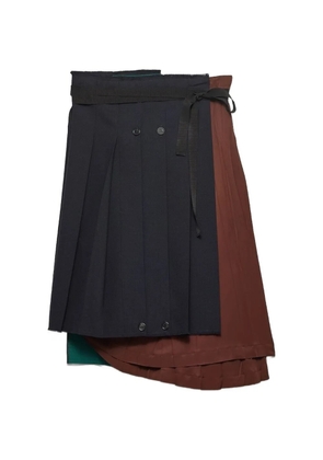 Prada Rush pleated wrap skirt - Blue