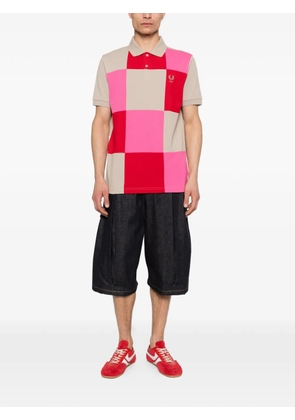 Comme Des Garçons Shirt x Fred Perry patchwork polo shirt - Neutrals