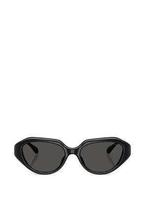 Coach logo-metal geometric-frame sunglasses - Black
