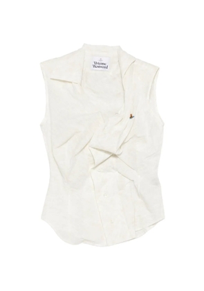 Vivienne Westwood Drunken draped sleeveless top - Neutrals