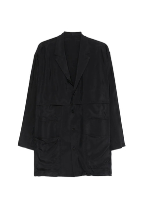 Yohji Yamamoto patch-pocket coat - Black