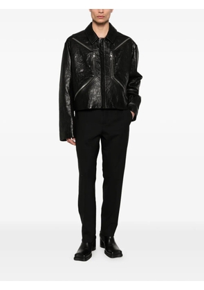 Rick Owens textured-leather biker jacket - Black