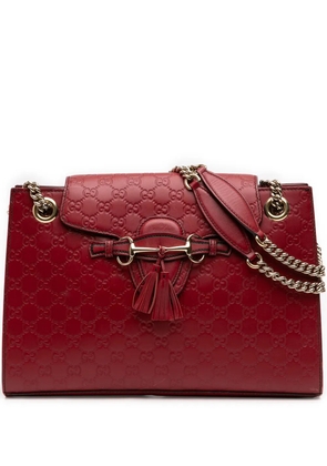 Gucci Pre-Owned 2016-2025 Large Guccissima Emily shoulder bag - Red