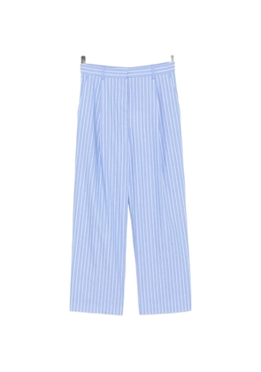 Karl Lagerfeld striped pleated trousers - Blue