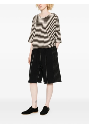 Phisique Du Role striped short-sleeved T-shirt - Brown