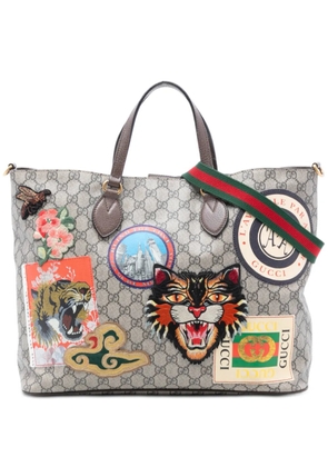 Gucci Pre-Owned 2016-2025 Medium GG Supreme Courrier Soft Tote satchel - Brown