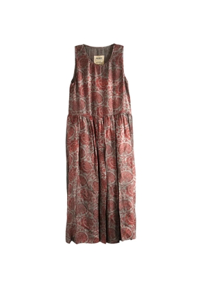Uma Wang floral sleeveless midi dress - Grey