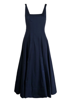 STAUD Wells flared midi dress - Blue