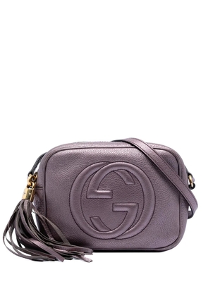 Gucci Pre-Owned 2016-2026 Metallic Leather Soho Disco crossbody bag - Purple