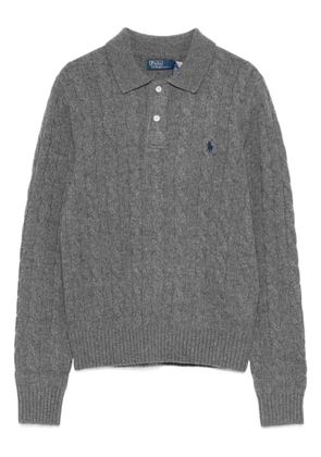 Polo Ralph Lauren cable-knit polo sweater - Grey
