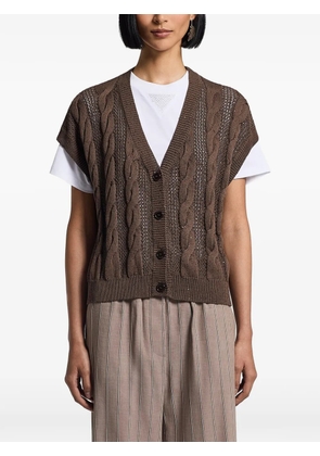 Peserico sequinned cordonet cardigan - Brown