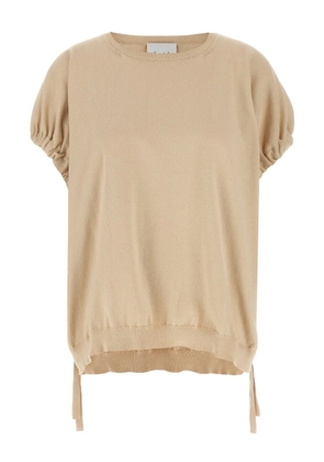 Nude knitted t-shirt - Neutrals