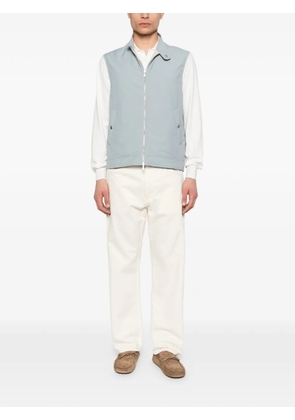 Eleventy zip pocket gilet - Blue