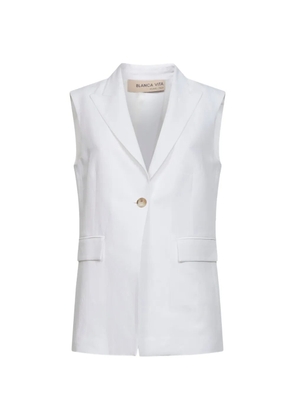 Blanca Vita button-flap sleeveless jacket - White