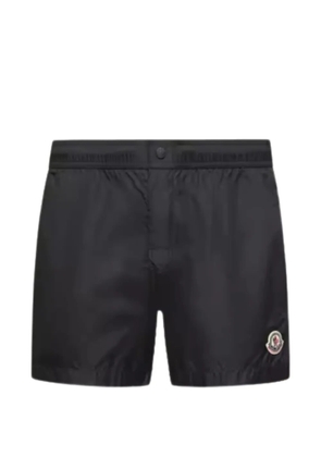 Moncler logo-patch swim shorts - Black