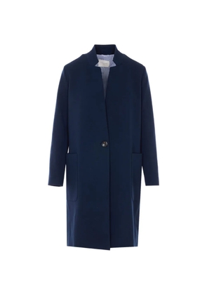 Circolo 1901 buttoned V-neck coat - Blue