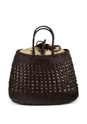 DRAGON DIFFUSION Santa Cano braided tote bag - Brown