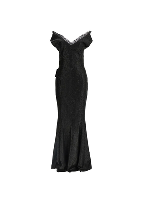 Norma Kamali sequin off-the-shoulder dress - Black