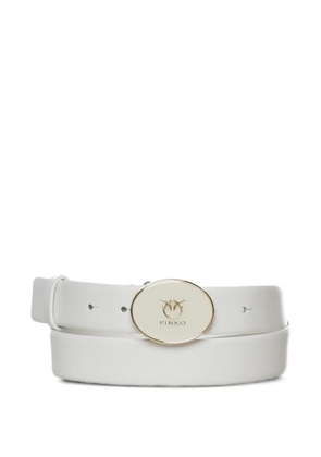 PINKO round buckle belt - White
