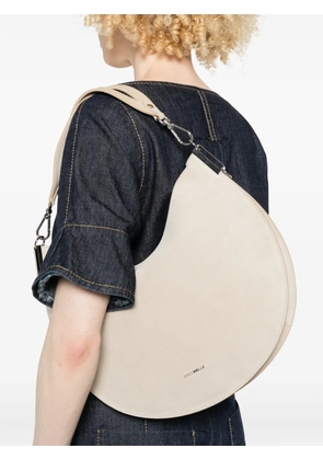 Coccinelle zip-fastening suede shoulder bag - Neutrals