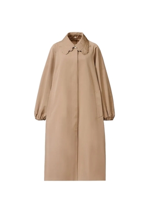 Fabiana Filippi embroidered collar coat - Neutrals