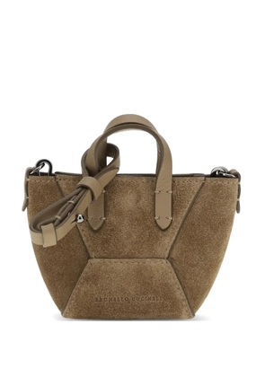 Brunello Cucinelli BC Duo suede mini bag - Brown