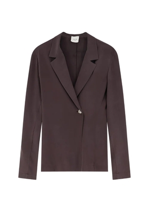 Alysi single-button lapel blazer - Brown