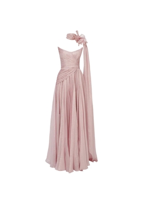 Iris Serban Anette flower-embellished maxi dress - Pink