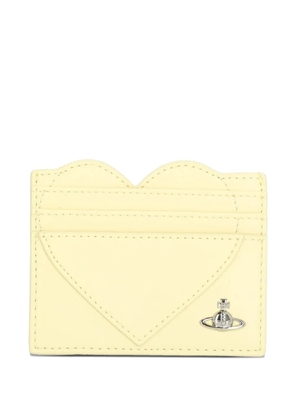 Vivienne Westwood Pu smooth heart card case - Yellow