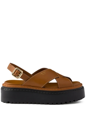 Prada leather sandals - Brown