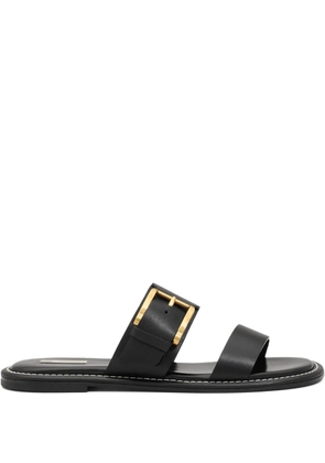 AMI Paris buckle leather sandals - Black